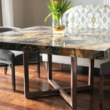 Round table base by Symmetry Hardware - Copper Patina finish