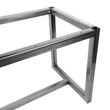 Zephyr' metal table base at counter height