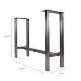Metal table base custom dimensions