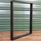 Blackened oxide finished bar height table leg