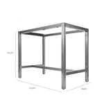 Metal table base custom dimensions