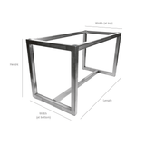 Metal table base custom dimensions