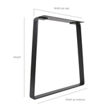 Metal table leg custom dimensions
