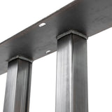 Under side of 'Duet' dining room table leg by Symmetry Hardware