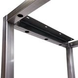 Accessible holes for mounting the bar height metal table base
