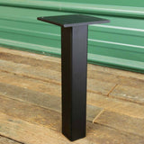 Pillar' steel table leg with Satin Black powder coat