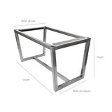 Metal table base custom dimensions